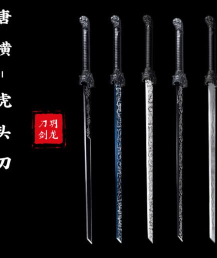 龙泉刀剑唐横刀高锰钢手工一体锻打冷兵器收藏摆件防身影视未开刃