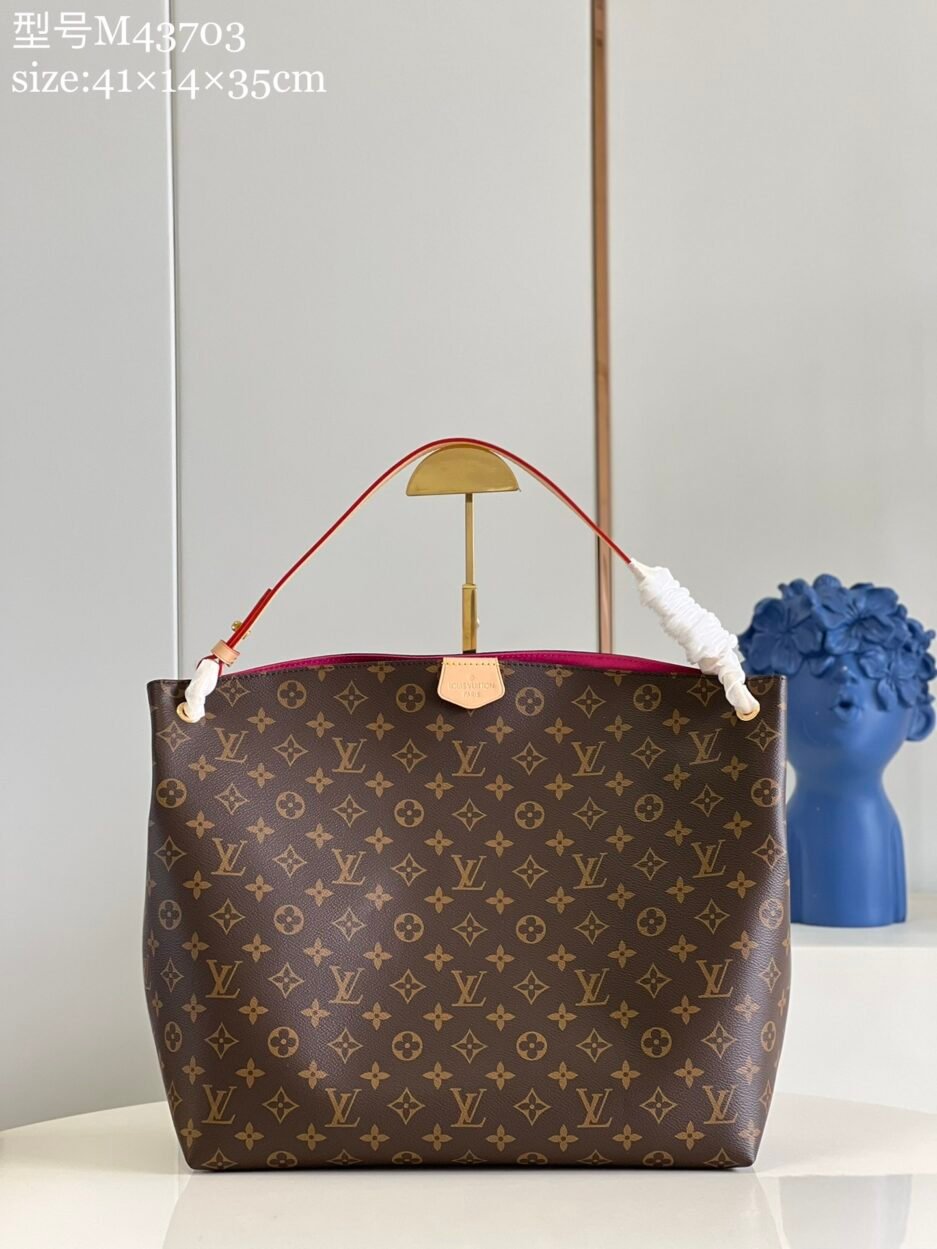 Delightful中古版购物袋【独家实拍M43703玫红大号】