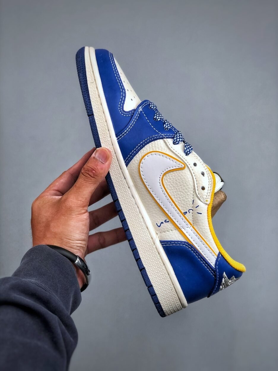C版 Nike Air Jordan 1 x Travis Scott AJ1倒勾 喬一倒鉤 聯名款 耐克 低幫文化籃球鞋：圖片 4
