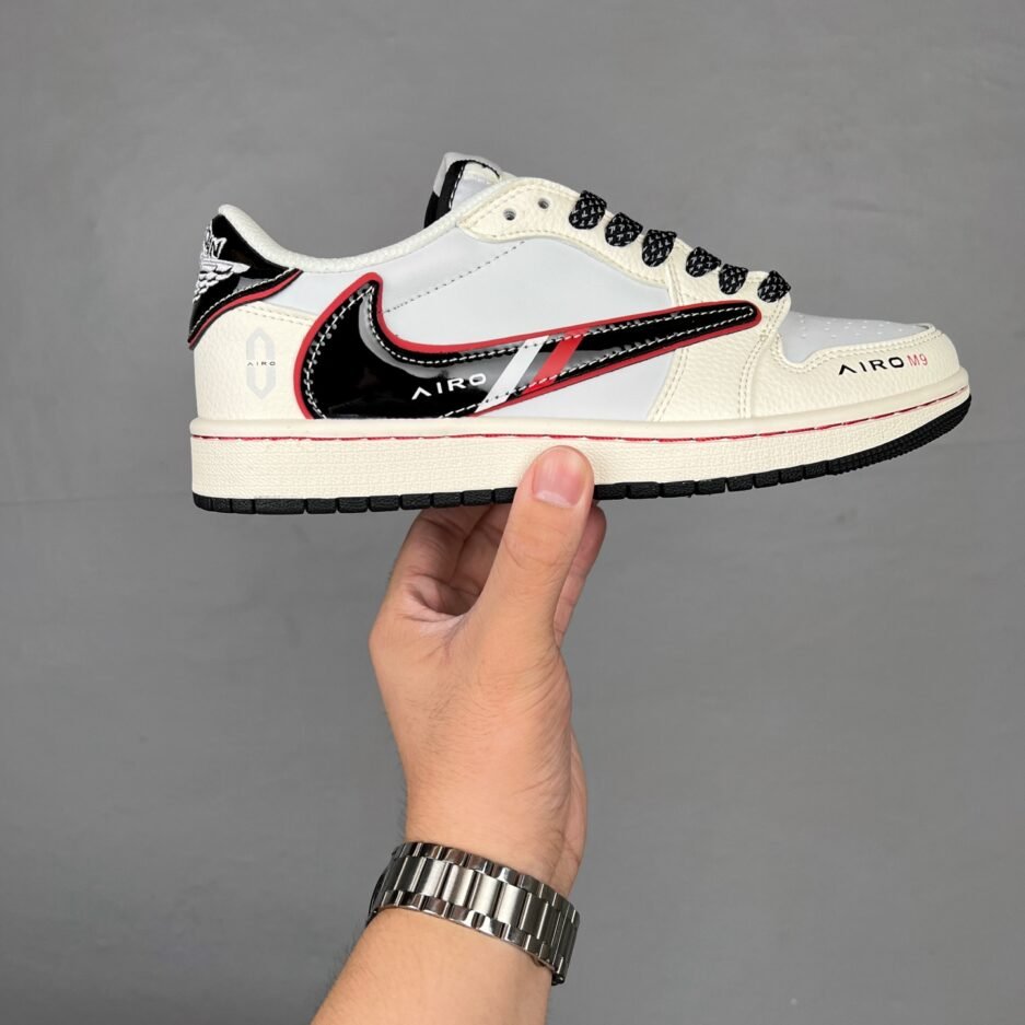 耐克 Travis Scott x Fragment Design x Jordan Air Jordan 1 Low OG SP “問界聯名——鎏金黑 低幫休閒板鞋:圖片 7