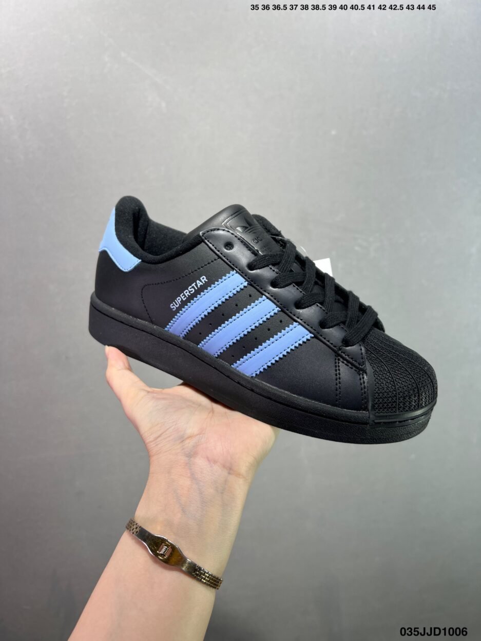 adidas originals SUPERSTAR ADV 皮革男女款 藍色 經典貝殼頭古著系列低幫百搭休閒運動板鞋：圖片 8