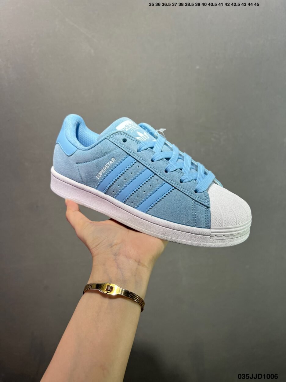 adidas originals SUPERSTAR ADV 皮革男女款 藍色 經典貝殼頭古著系列低幫百搭休閒運動板鞋