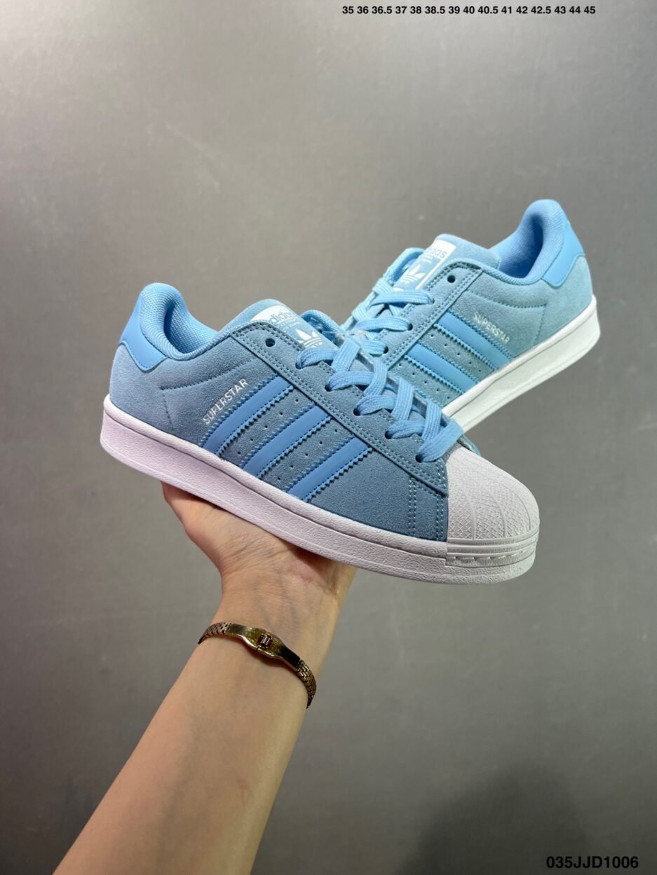 adidas originals SUPERSTAR ADV 皮革 男女款 藍色 經典貝殼頭古著系列低幫百搭休閒運動板鞋