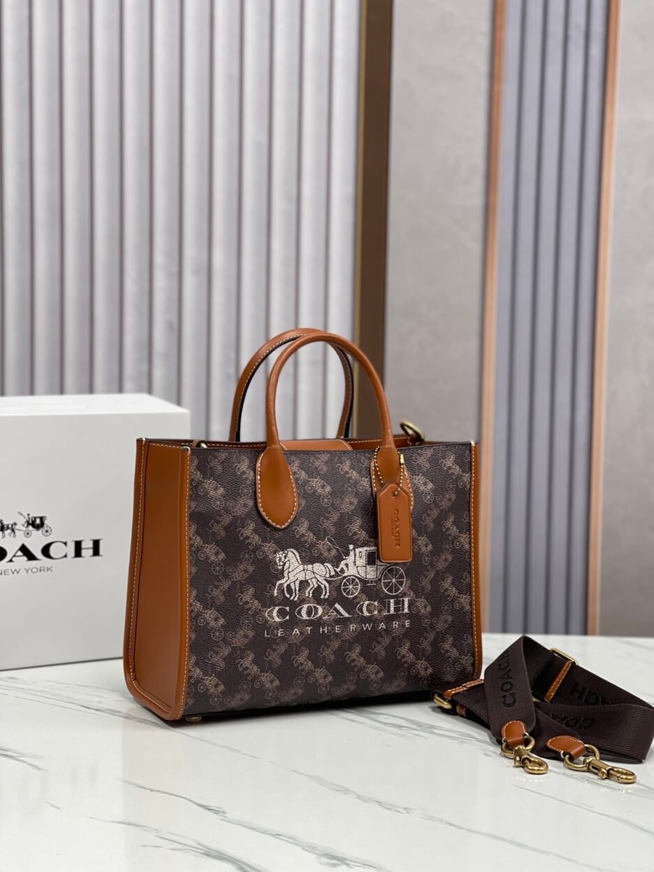 coach/蔻驰新款型号CR680专柜新款ACE马车图案女士托特包