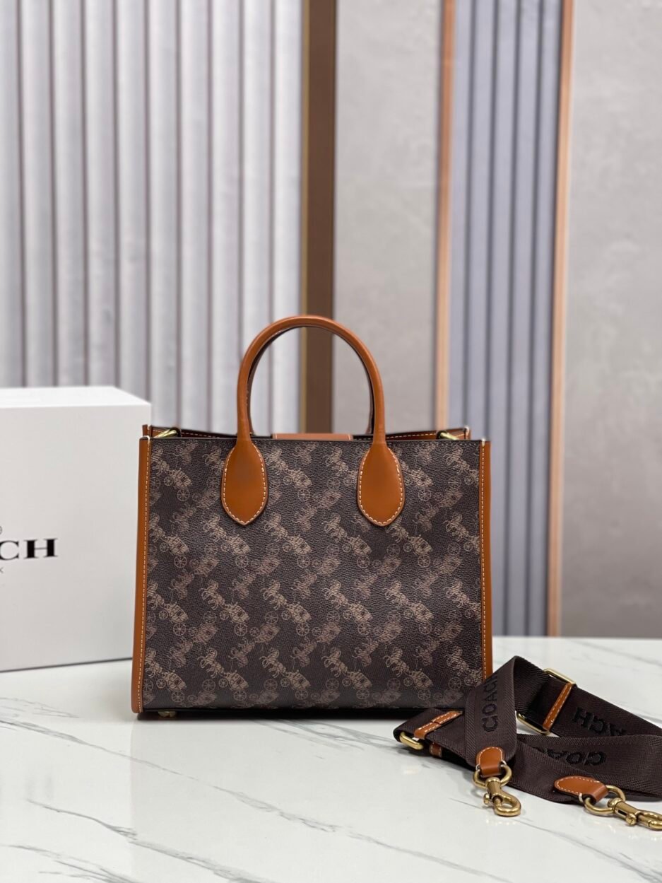 coach/蔻驰新款型号CR680专柜新款ACE马车图案女士托特包：圖片 5