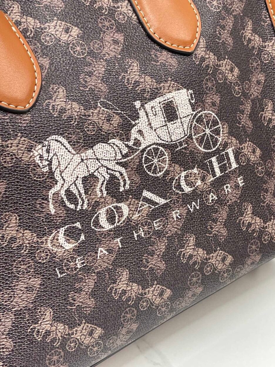 coach/蔻驰新款型号CR680专柜新款ACE马车图案女士托特包：圖片 6