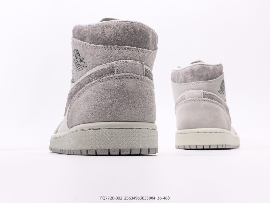 乔丹Air Jordan 1 Mid AJ1 乔1白灰配色 中邦篮球鞋：圖片 4