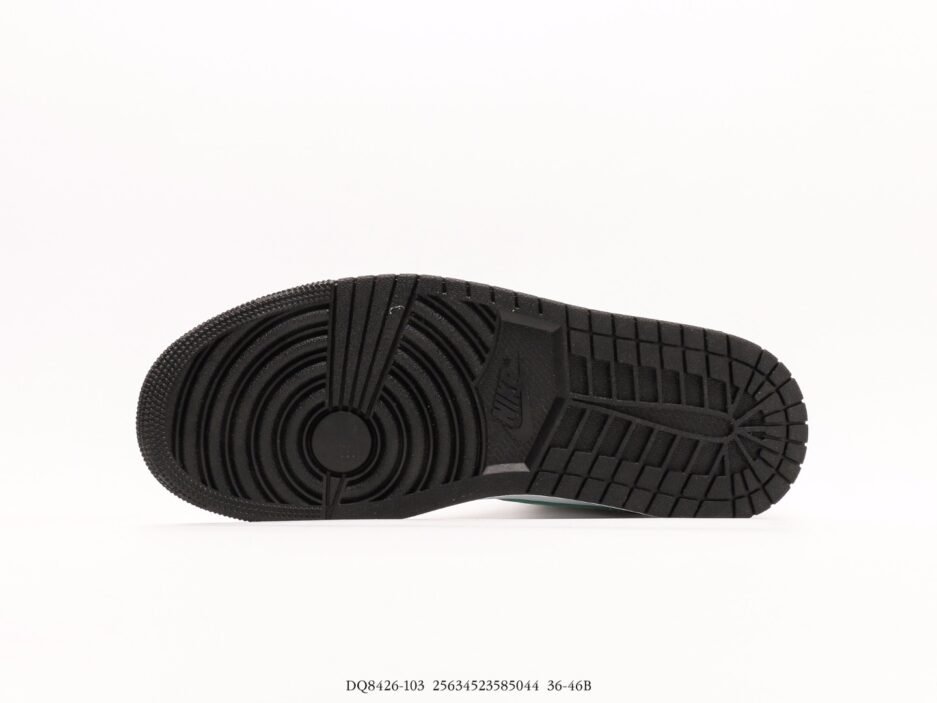 乔丹Air Jordan 1 Mid AJ1 乔1白黑绿 中邦文化休闲板鞋：圖片 5