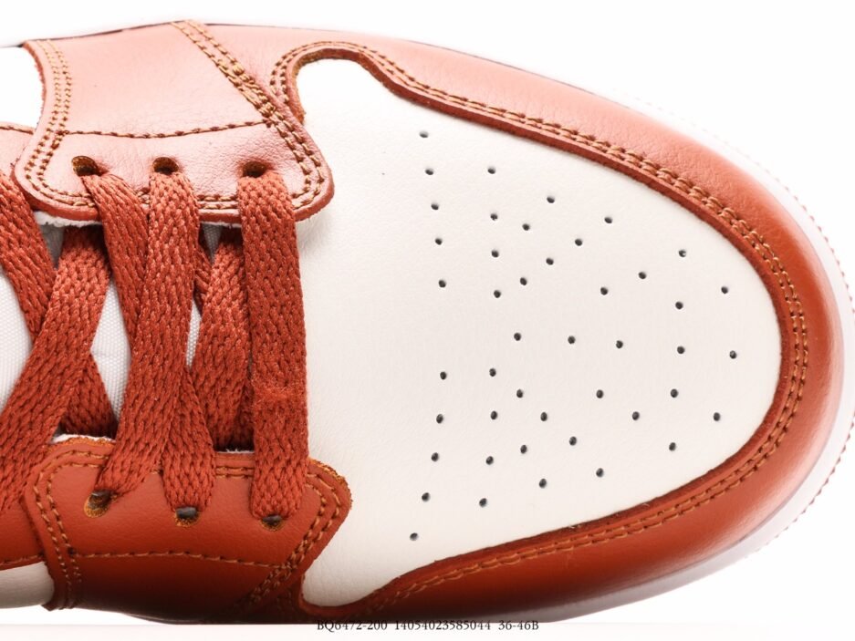 乔丹Air Jordan 1 Mid AJ1 乔1焦糖棕 中邦文化休闲板鞋：圖片 2