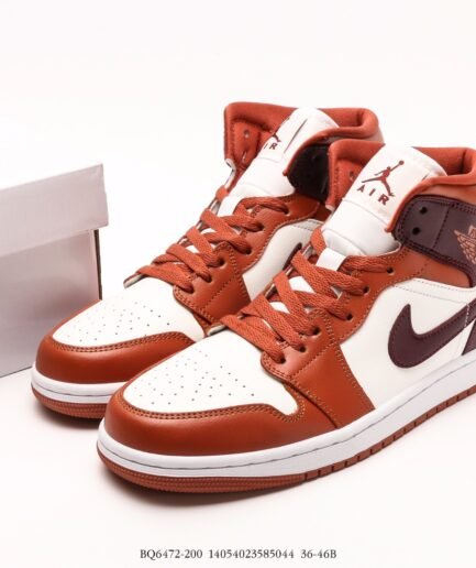乔丹Air Jordan 1 Mid AJ1 乔1焦糖棕 中邦文化休闲板鞋