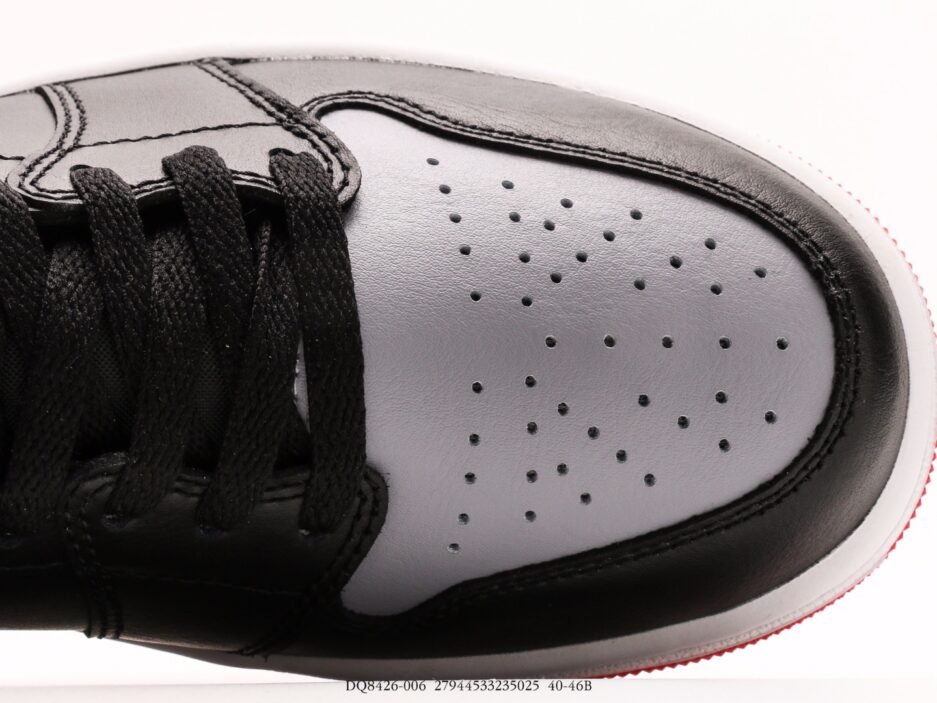 乔丹Air Jordan 1 Mid AJ1 乔1黑灰 中邦文化休闲板鞋：圖片 4