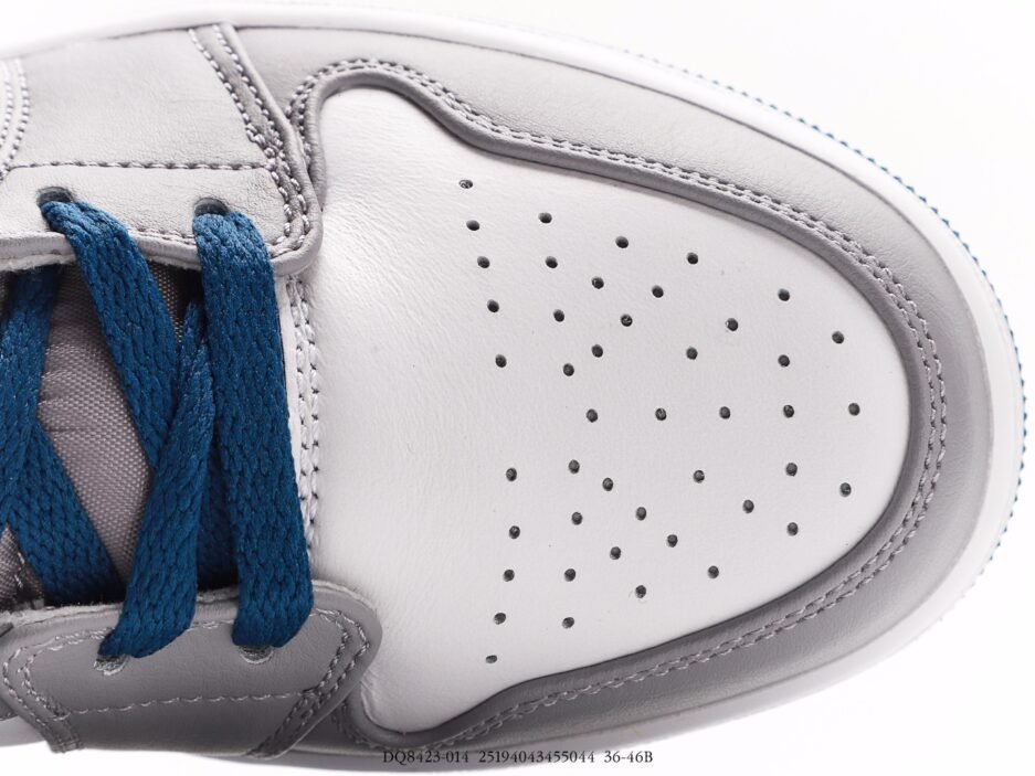 喬丹 Jordan 1 MidCoconut MilkAJ1乔丹一代中帮经典复古文化休闲运动篮球鞋 灰藍：圖片 2