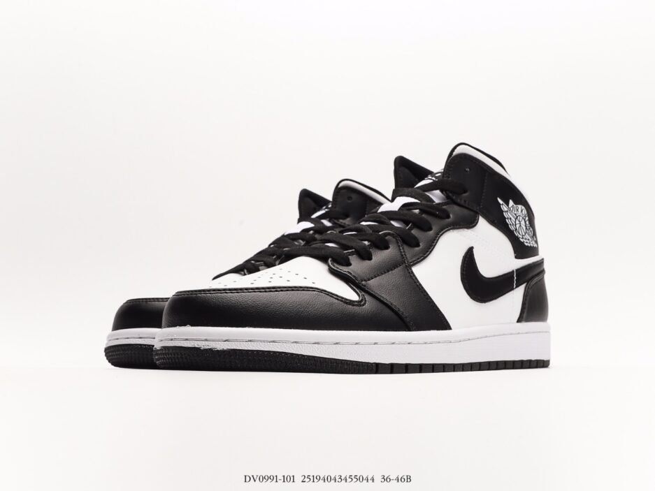 乔丹 Jordan 1 MidCoconut MilkAJ1乔丹一代中帮经典复古  黑色經典：圖片 5