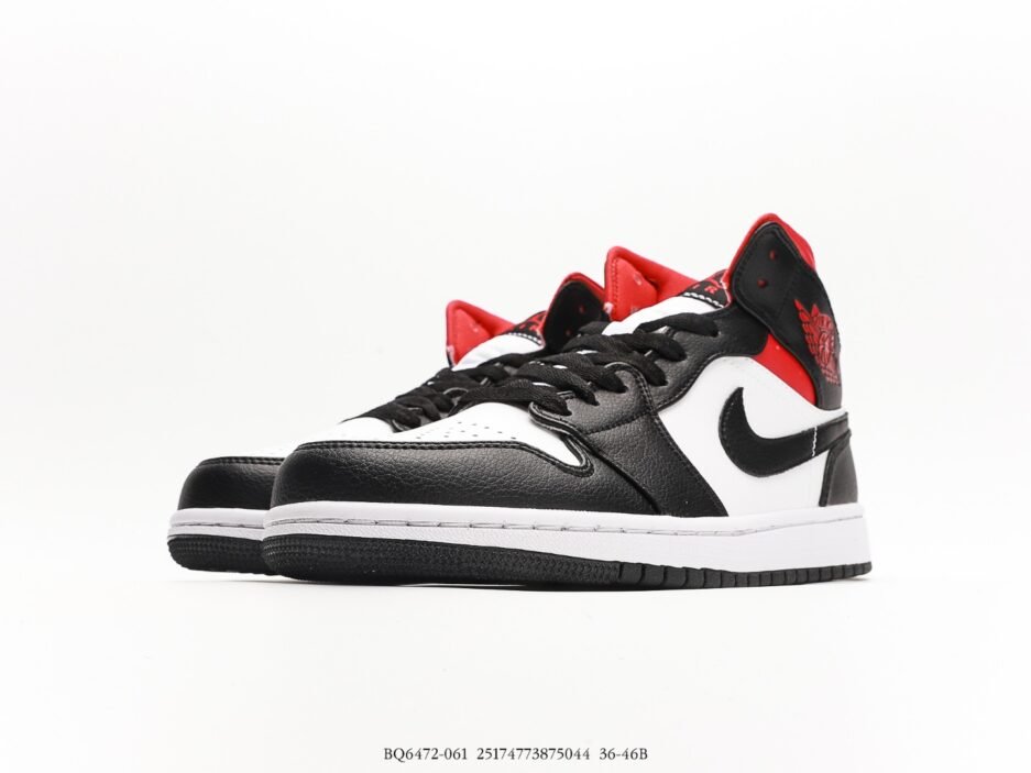 乔丹Air Jordan 1 Mid AJ1 乔1禁止转卖  黑紅經典：圖片 6