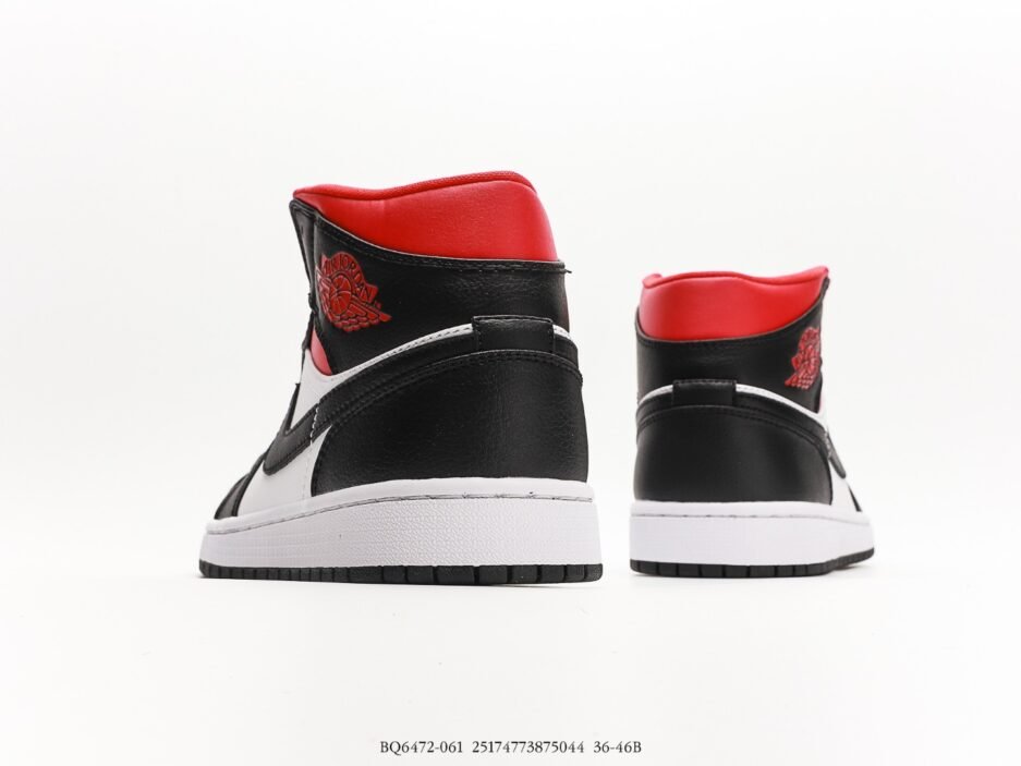 乔丹Air Jordan 1 Mid “Wear-Away”芝脏哥 红白黑色：圖片 5