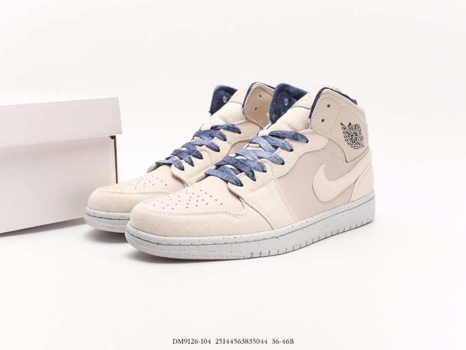 乔丹 Air Jordan 1 Mid SESanddriftAJ1乔丹一代中帮  白色經典