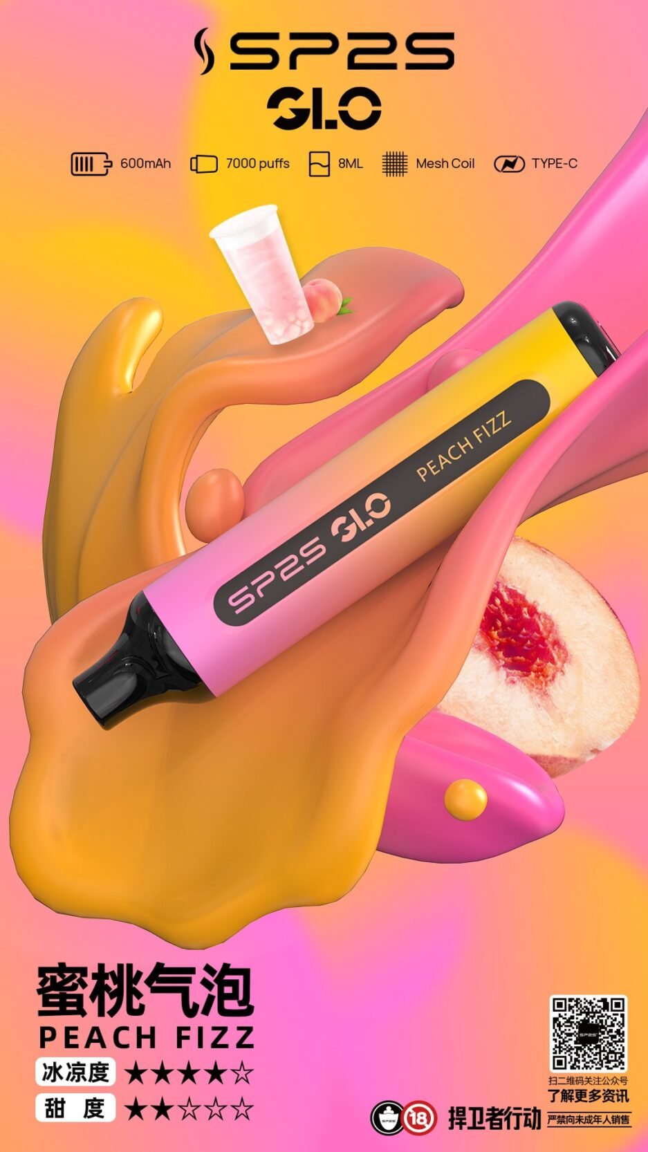 SP2一次性電子煙7000口 –SP2一次性批發 台灣現貨  假一罰十：圖片 2